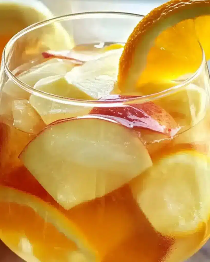 recette sangria blanche fruits