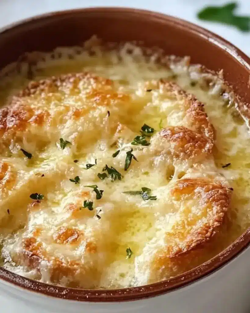 recette soupe à l'oignon gratinée