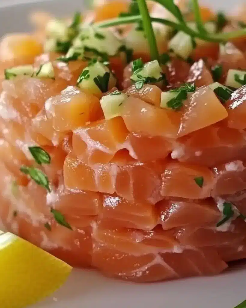 Tartare de saumon - Recette delicieux 4 recette tartare de saumon facile