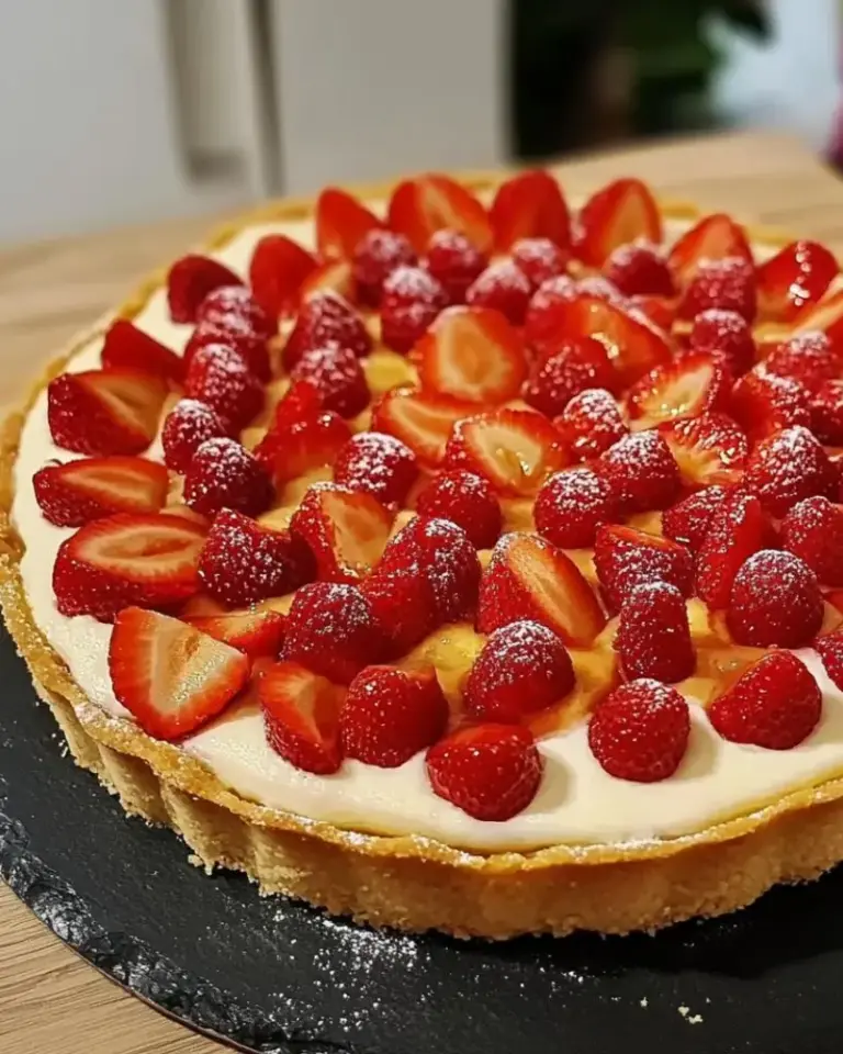 Tarte aux Fraises Facile et Rapide – Recette delicieux