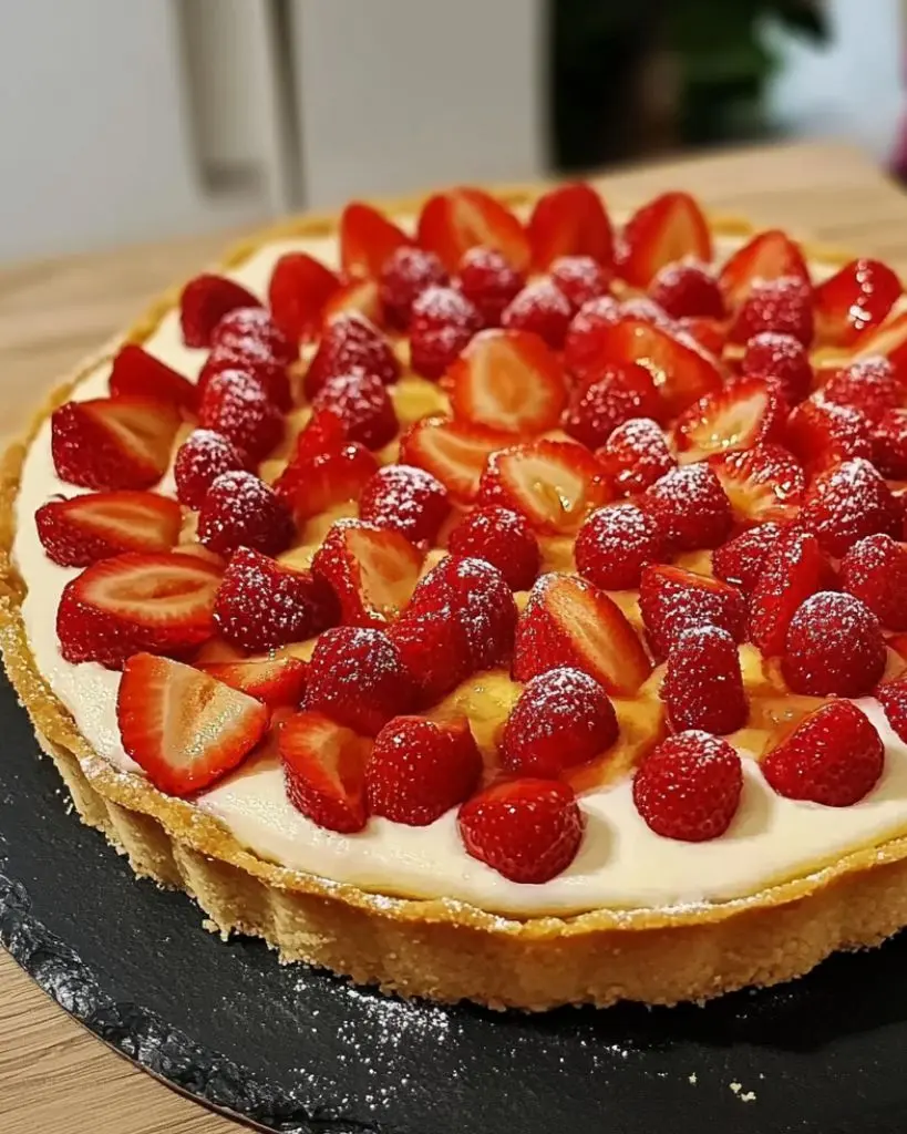 Tarte aux Fraises Facile et Rapide – Recette delicieux