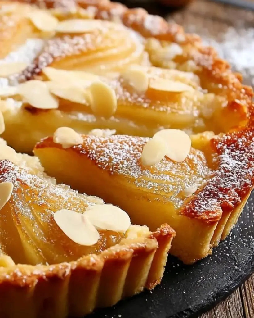 recette tarte aux poires amandes