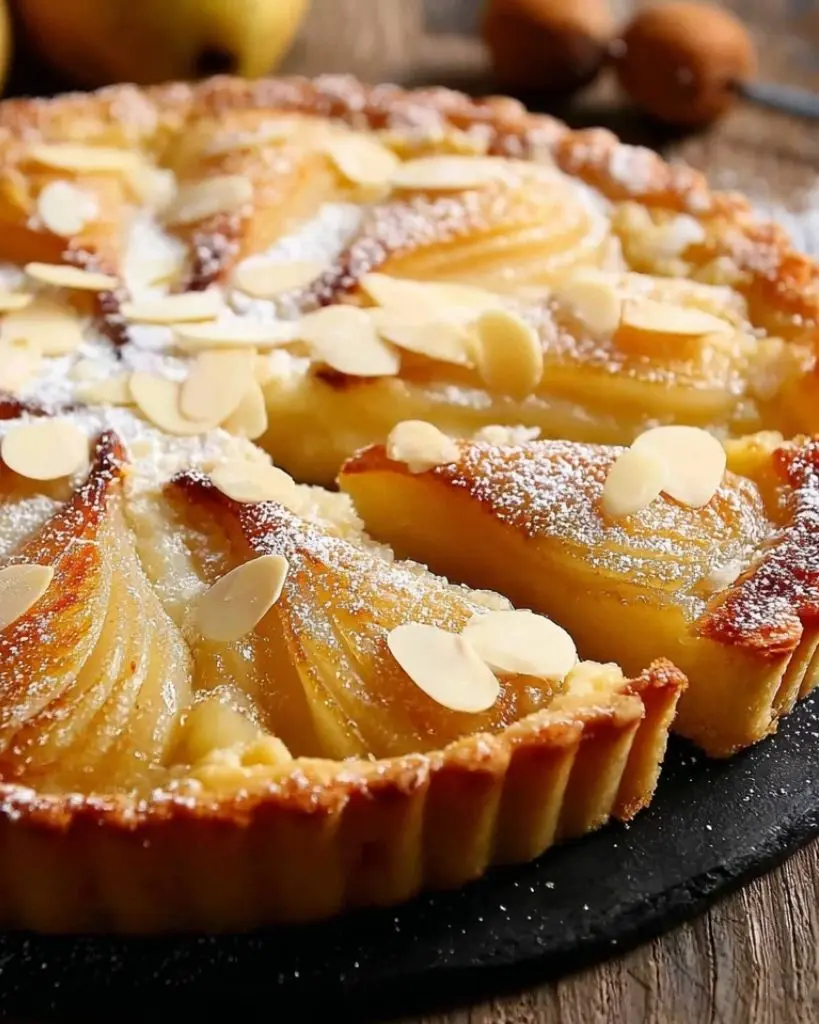 Tarte aux poires à la poudre d’amande – Recette delicieux