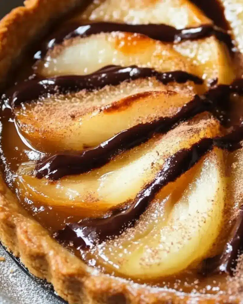 Tarte Poire-Chocolat sur Pâte Feuilletée - Recette delicieux 4 recette tarte poires chocolat