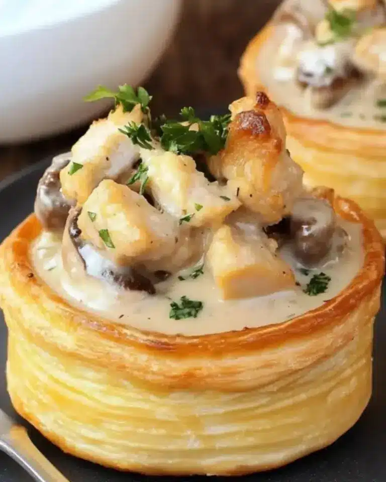 Vol-au-vent au poulet – Recette delicieux