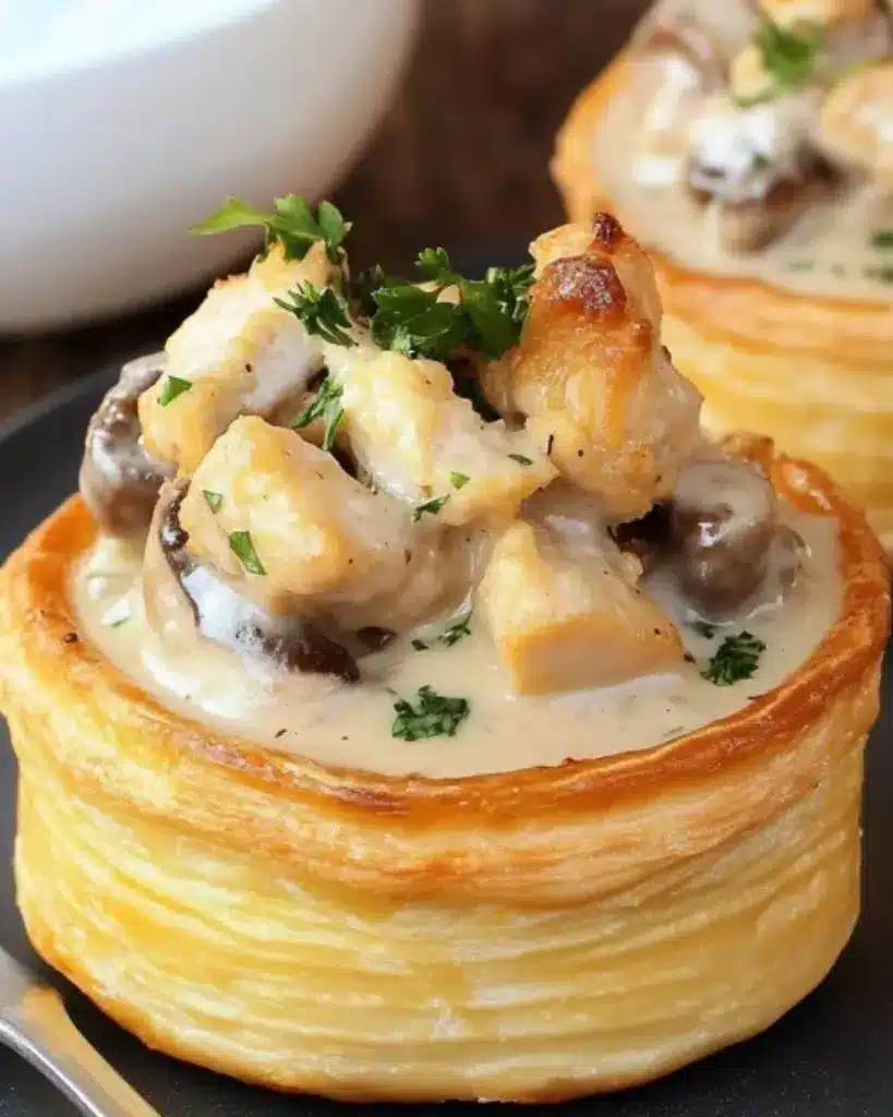Vol-au-vent au poulet – Recette delicieux
