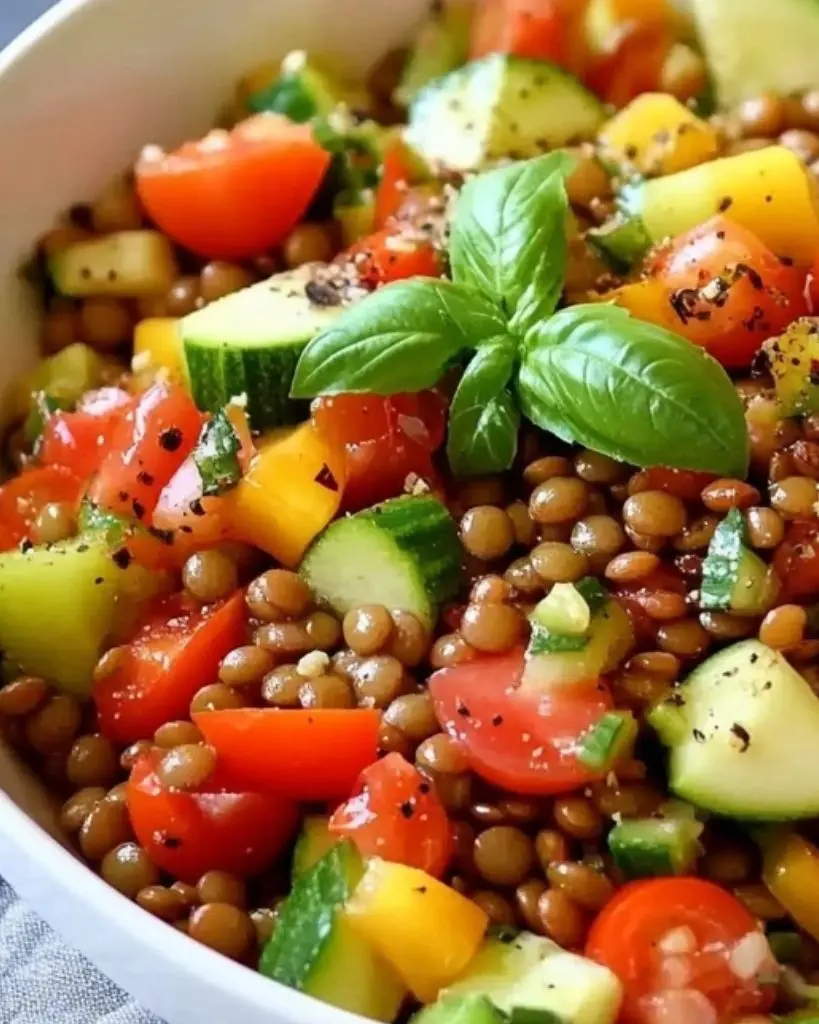 Salade de lentilles aux légumes - Recette delicieux 4 salade de lentilles aux légumes