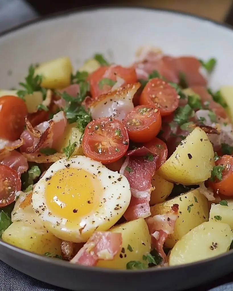 Salade de Pommes de Terre Gourmande – Recette delicieux