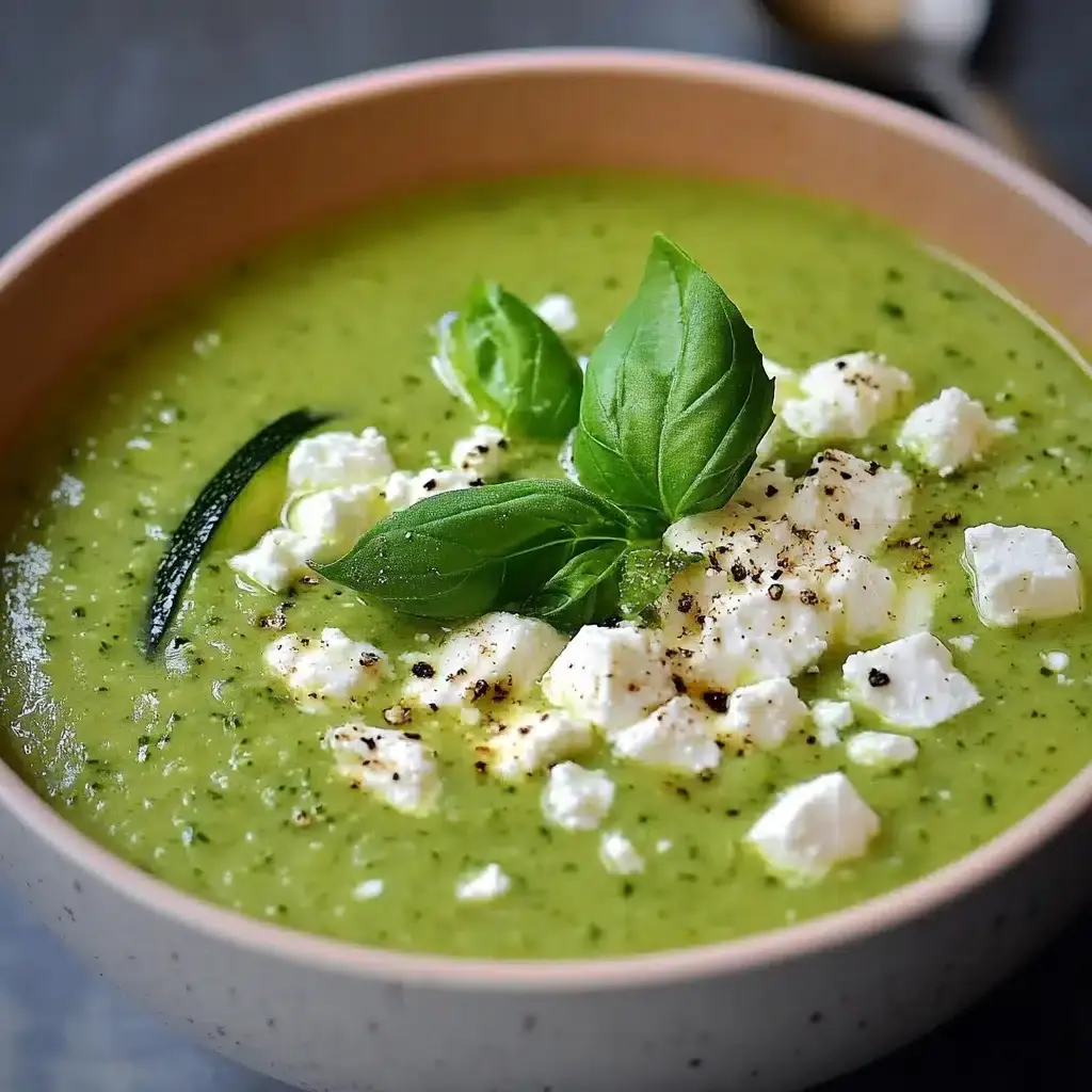 Soupe Froide de Courgette, Feta, Menthe & Basilic 4 soupe froide courgette feta menthe basilic