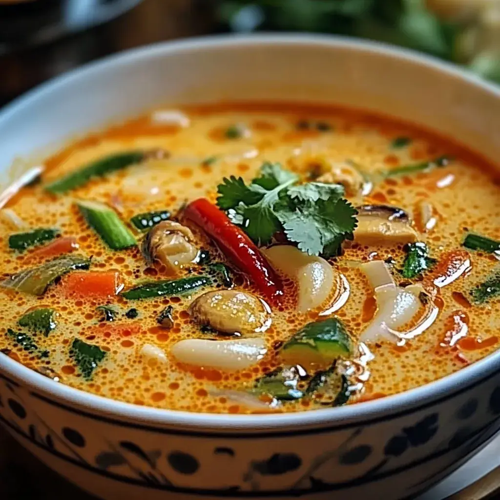 Soupe Thaïlandaise qui réchauffe l’âme ! 4 soupe thaïlandaise lait coco curry rouge