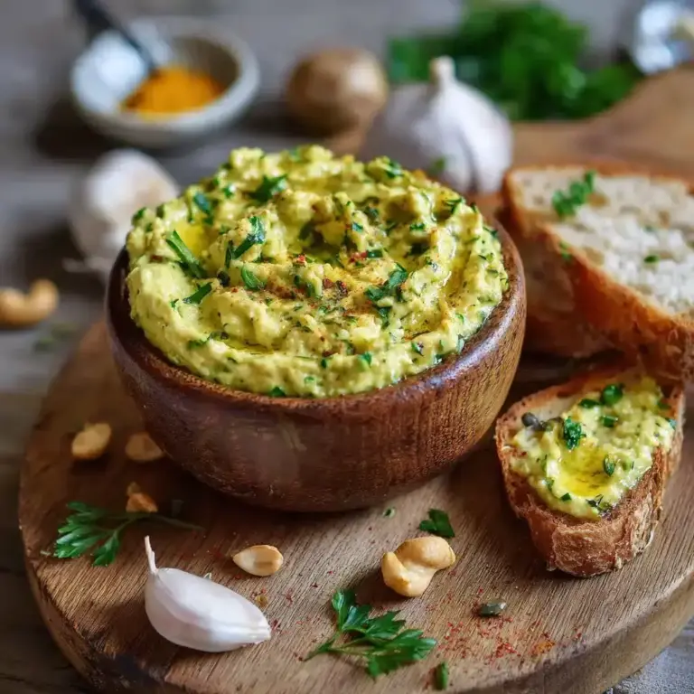 Tartinade de courgettes aux noix de cajou et aux épices