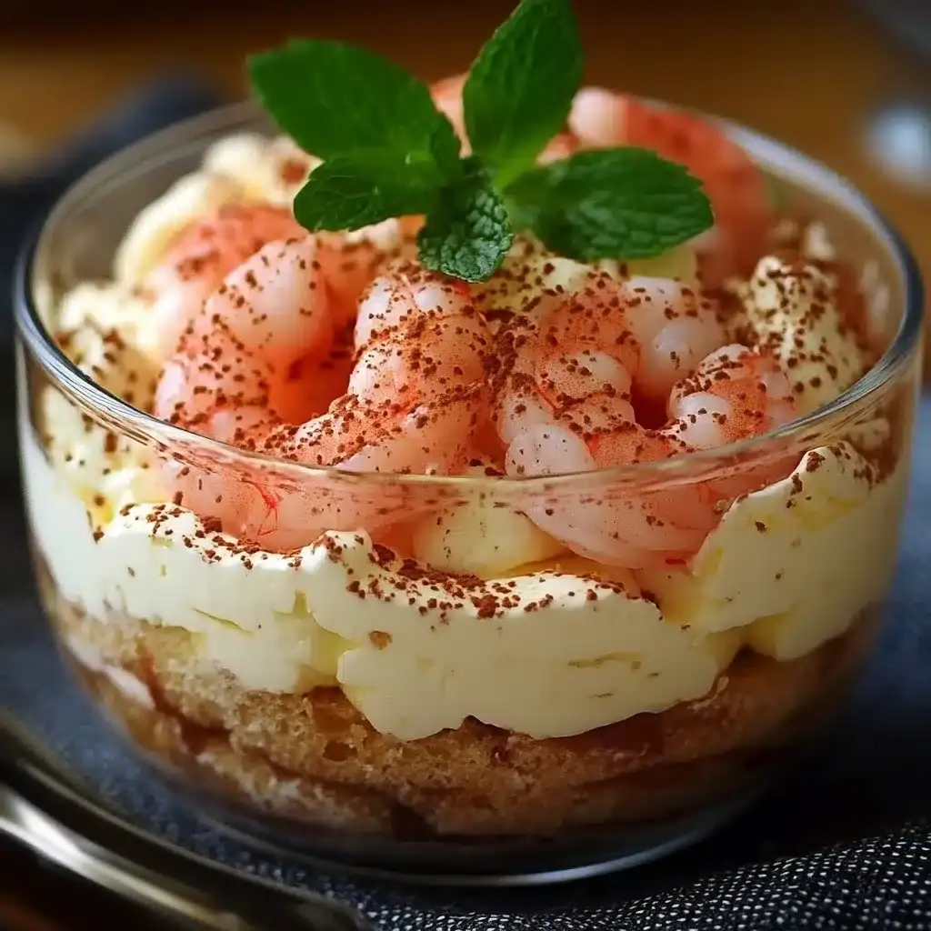 tiramisu aux crevettes roses