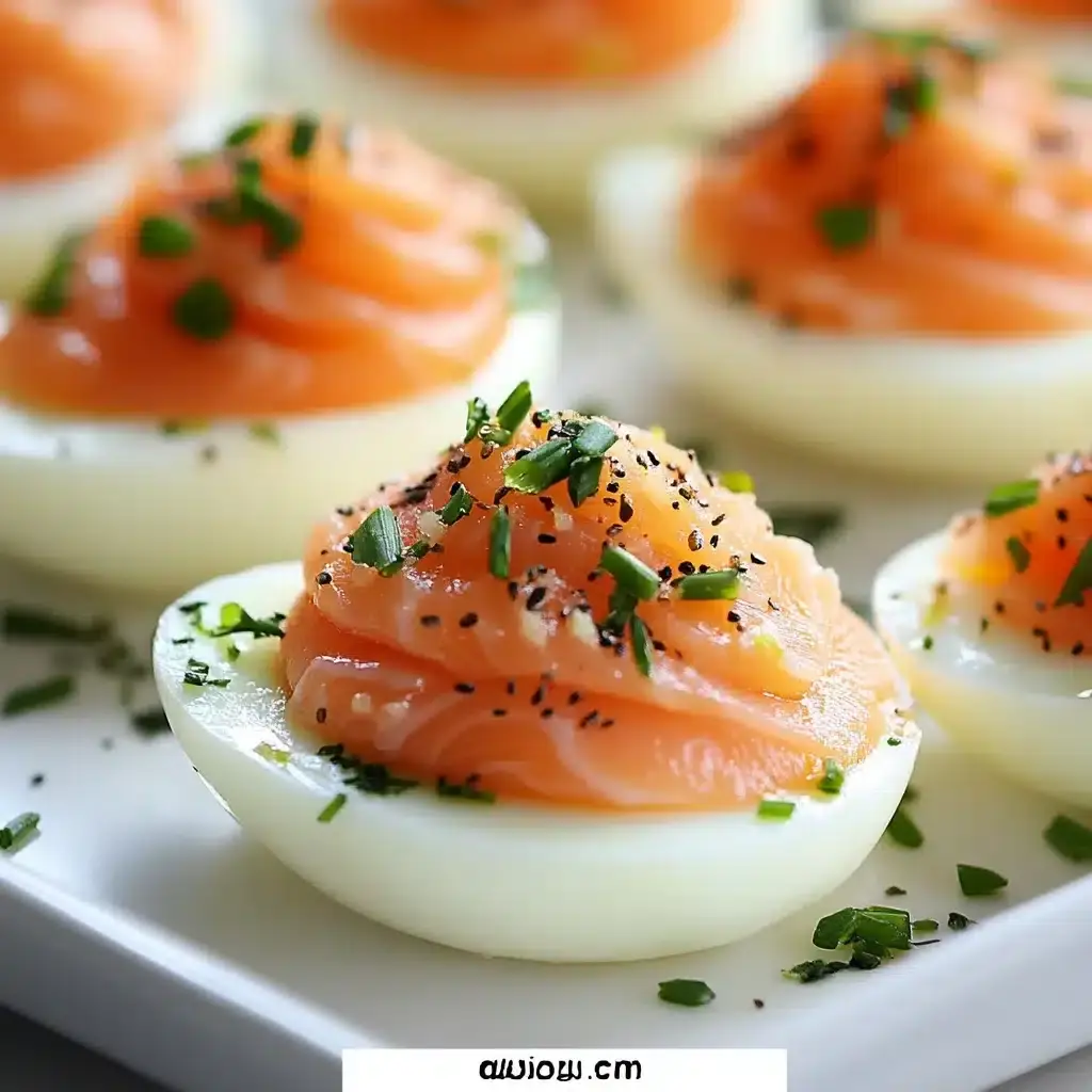 œufs farcis mousse saumon