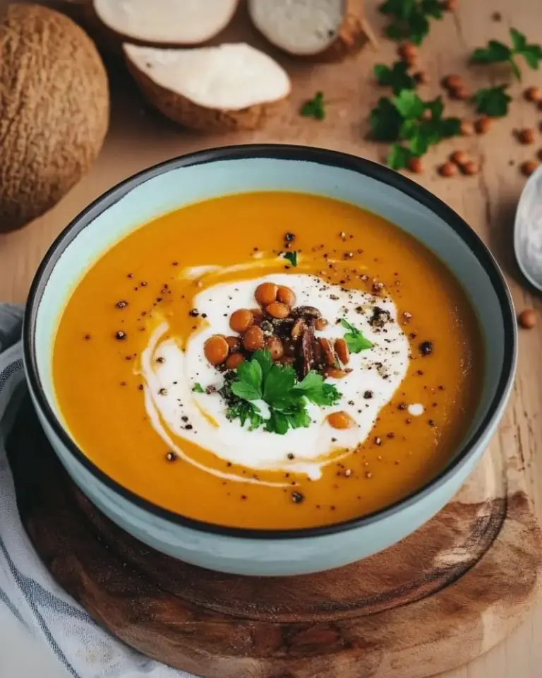 Velouté de Lentilles Corail au Curry – Recette delicieux