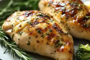 Brocoli et Poulet Farci au Fromage