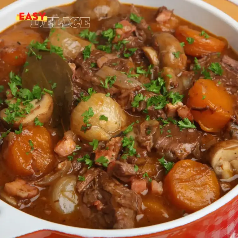 Bœuf Bourguignon au Airfryer : Une Version Rapide et Savoureuse