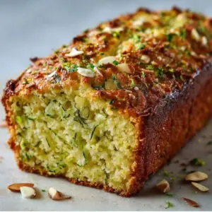 Cake d’Été à la Courgette, Menthe & Amandes Croquantes
