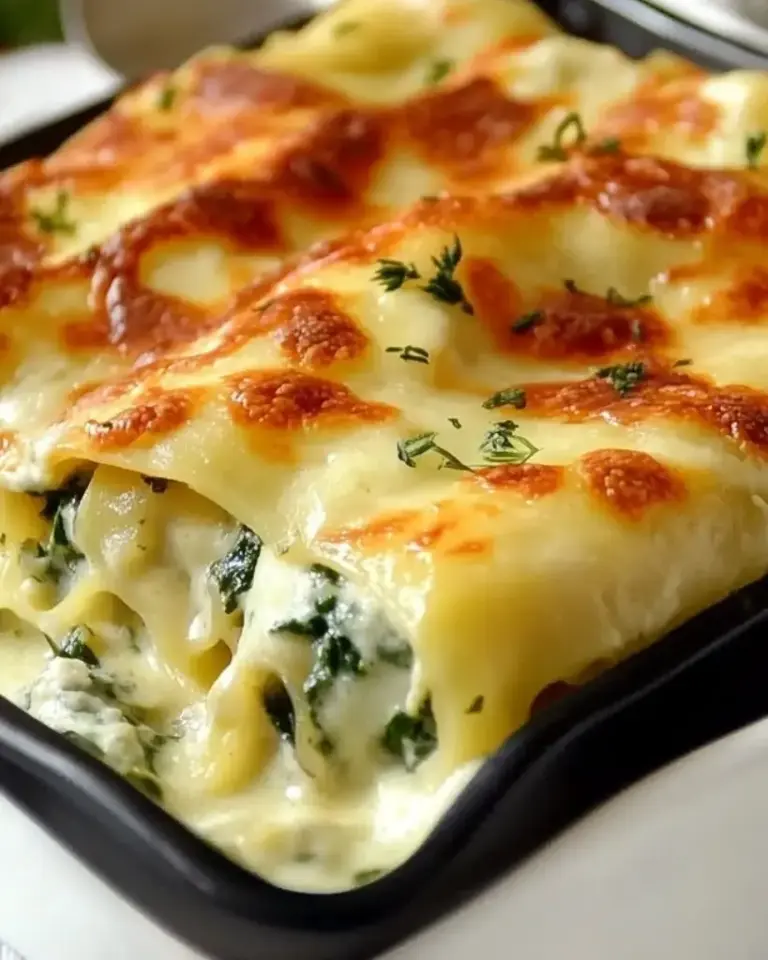 Cannellonis ricotta et épinards gratinés au four