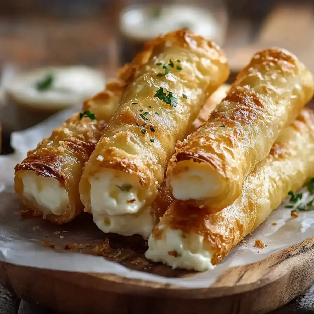 Cigares Salés au Fromage de Chèvre et Miel : Délice À Partager 2 Cigares Salés au Fromage de Chèvre et Miel