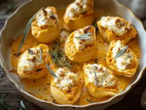 Coquilles farcies potiron ricotta