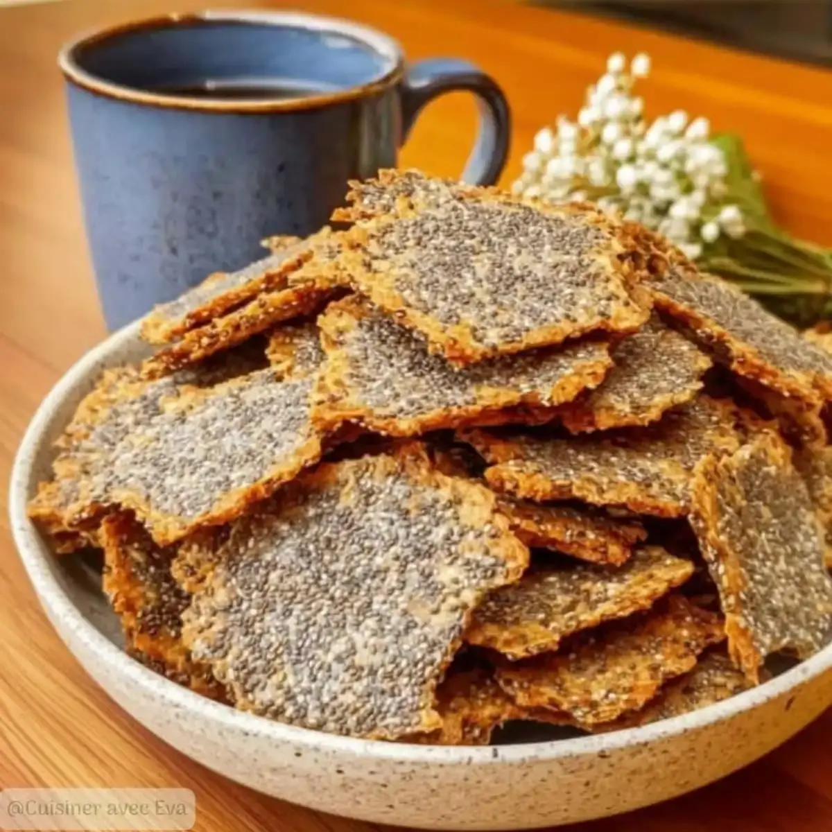 Crackers Énergétiques aux Graines de Chia : sains et croustillants - 2 Crackers Énergétiques aux Graines de Chia