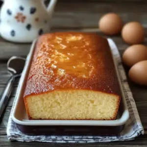 Gâteau en 5 minutes avec 1 œuf et pépites de caramel