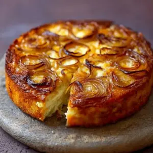 Gâteau Moelleux aux Oignons et Fromage