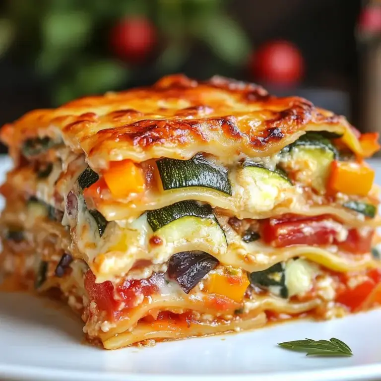 Lasagne aux légumes riches en protéines