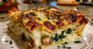Lasagne épinards et champignons