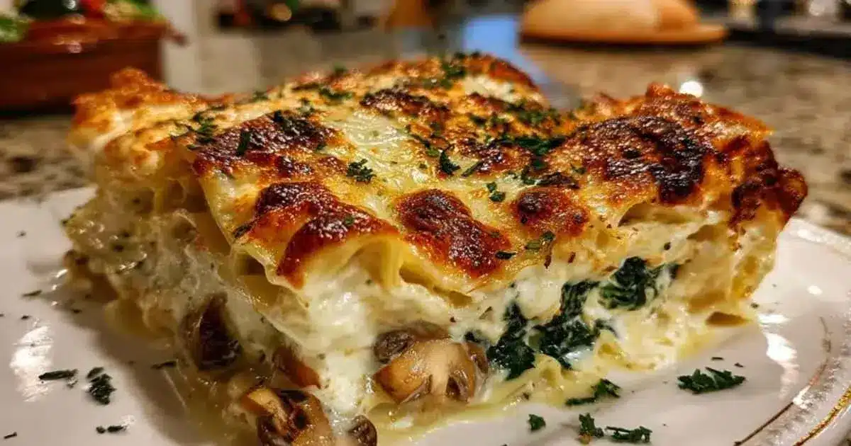 Lasagne Épinards Champignons - Recette Crémeuse 2 Lasagne épinards champignons