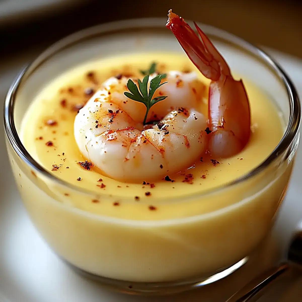 Panna Cotta à la Bisque de Homard et Crevettes au Cognac Délicieuse 2 Panna Cotta Bisque Homard Crevettes Cognac
