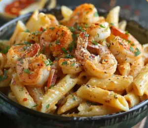 Penne aux Crevettes et au Fromage