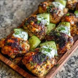 Poulet à la Grecque avec Sauce Yaourt