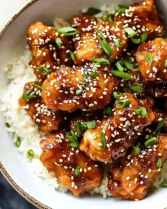 Poulet croustillant au sésame sauce asiatique