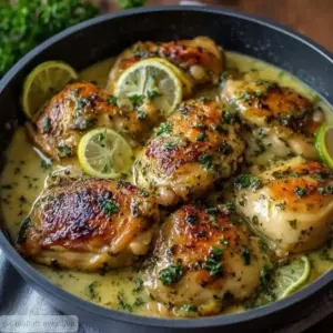 Poulet Mijoté au Lait de Coco et Citron Vert