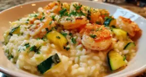 Risotto Crevettes Courgettes Facile
