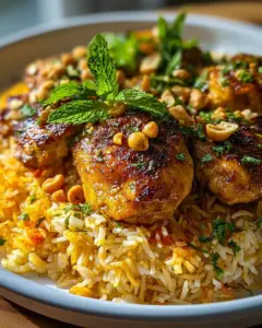 Riz Épicé et Poulet à la Libanaise