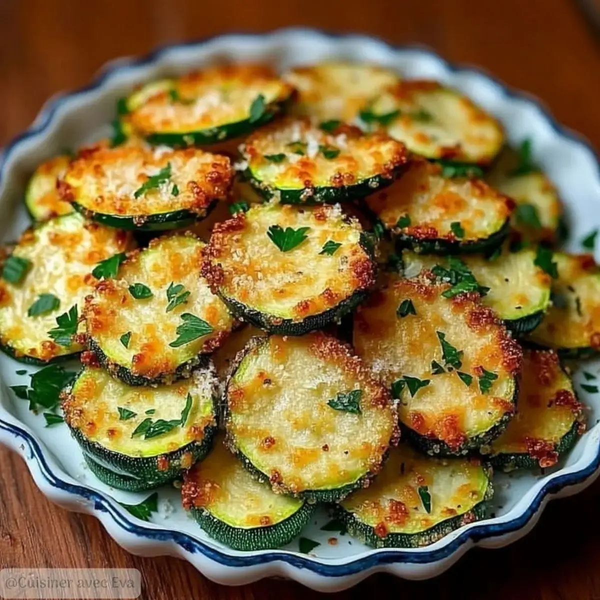 Ronds de Courgettes Croquants au Parmesan: Recette facile - 2 Ronds de Courgettes Croquants au Parmesan