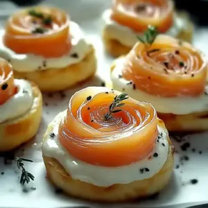 Roulés Feuilletés Saumon Fumé Fromage Frais – Apéro Chic et Facile