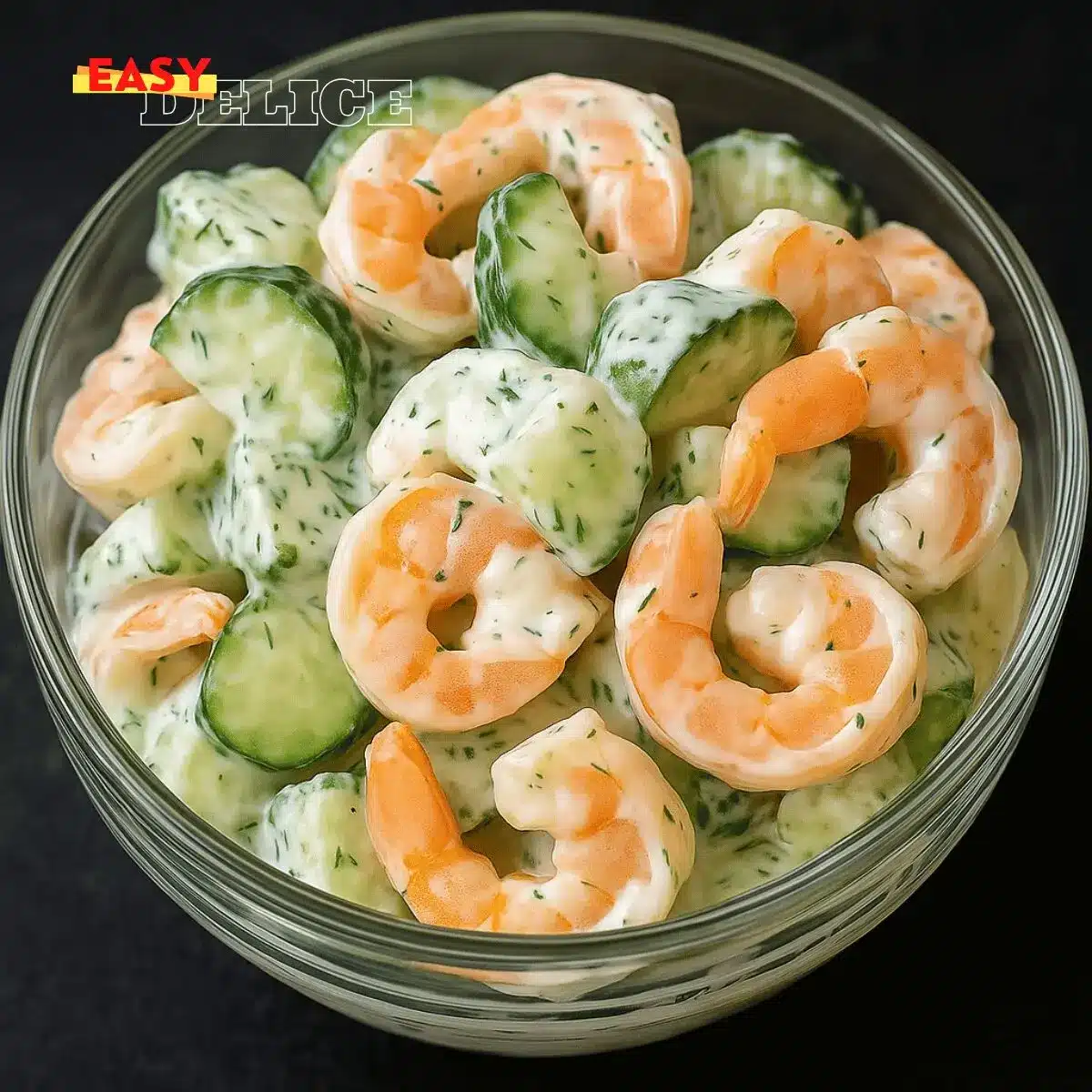 Salade Crémeuse de Concombre et Crevettes : Une Entrée Fraîche et Savoureuse 2 Salade crémeuse concombre crevettes