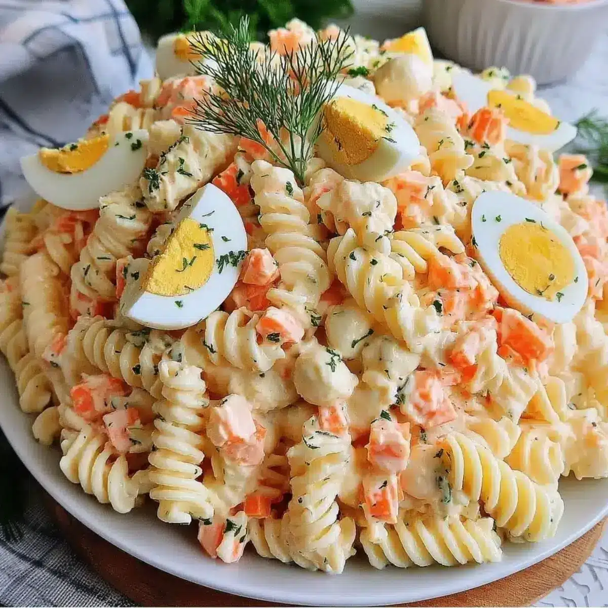 Salade de Pâtes au Surimi et Œufs Durs: un délice express à découvrir ! - 2 Salade de Pâtes au Surimi