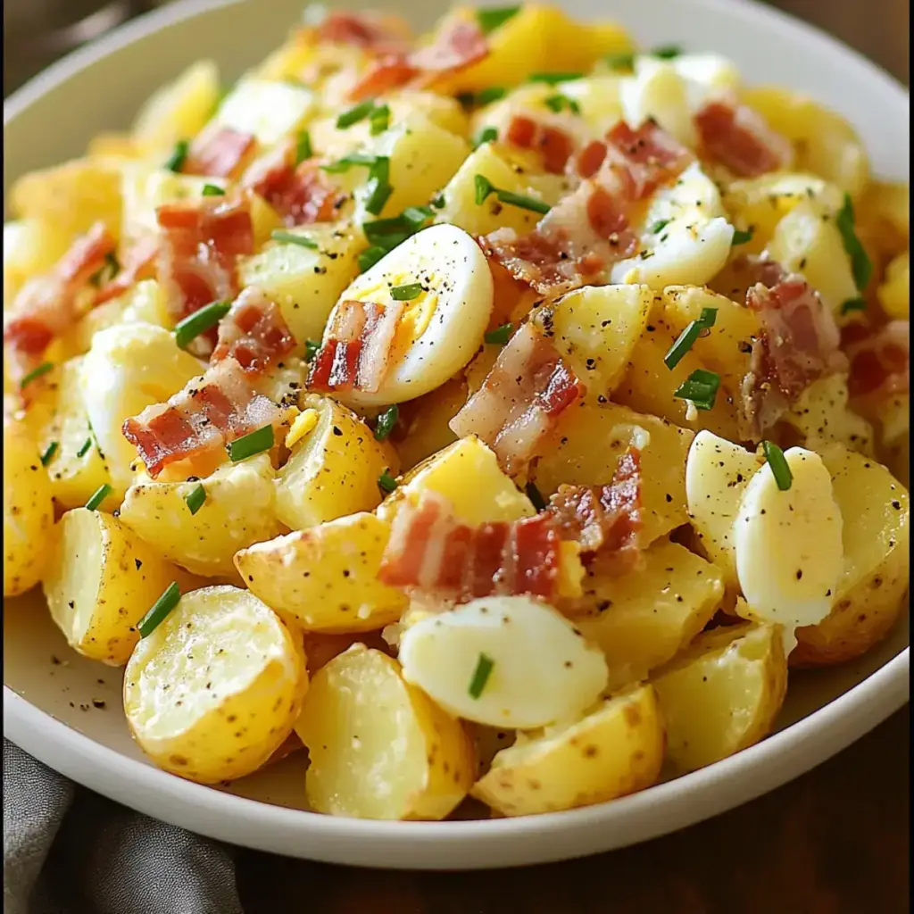 Indispensable Salade Pomme de Terre Lardons Œufs à la Crémeuse