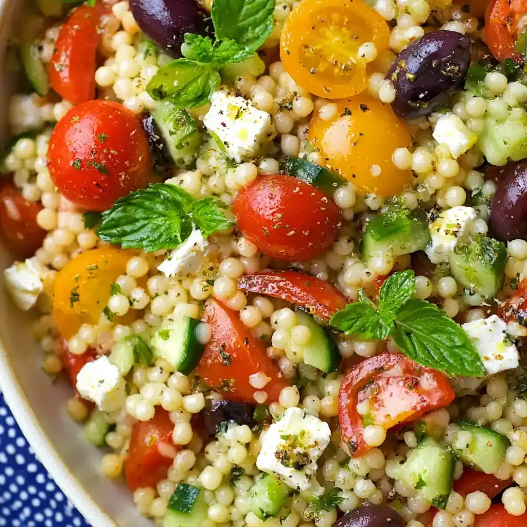 Salade de couscous perlé facile – 5 minutes magique 2 Salade de couscous perlé