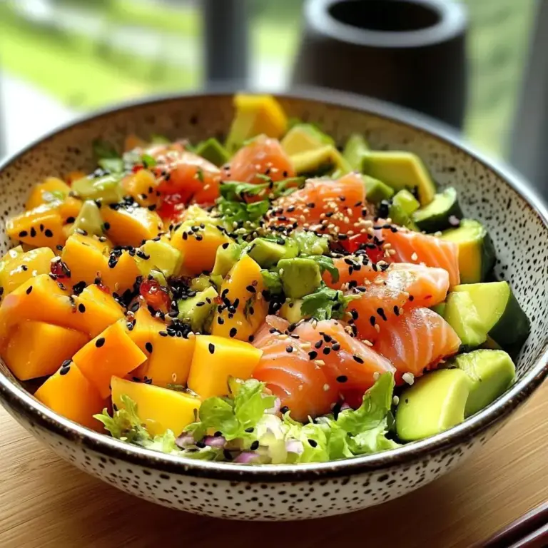 Salade de Saumon Fumé, Mangue et Avocat : Une Explosion de Saveurs Fraîches