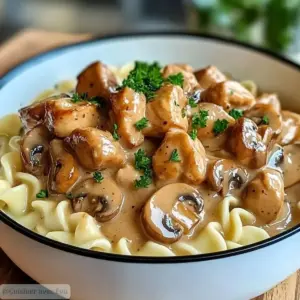 Stroganoff de Poulet aux Champignons : Réconfort et Saveur en un Plat