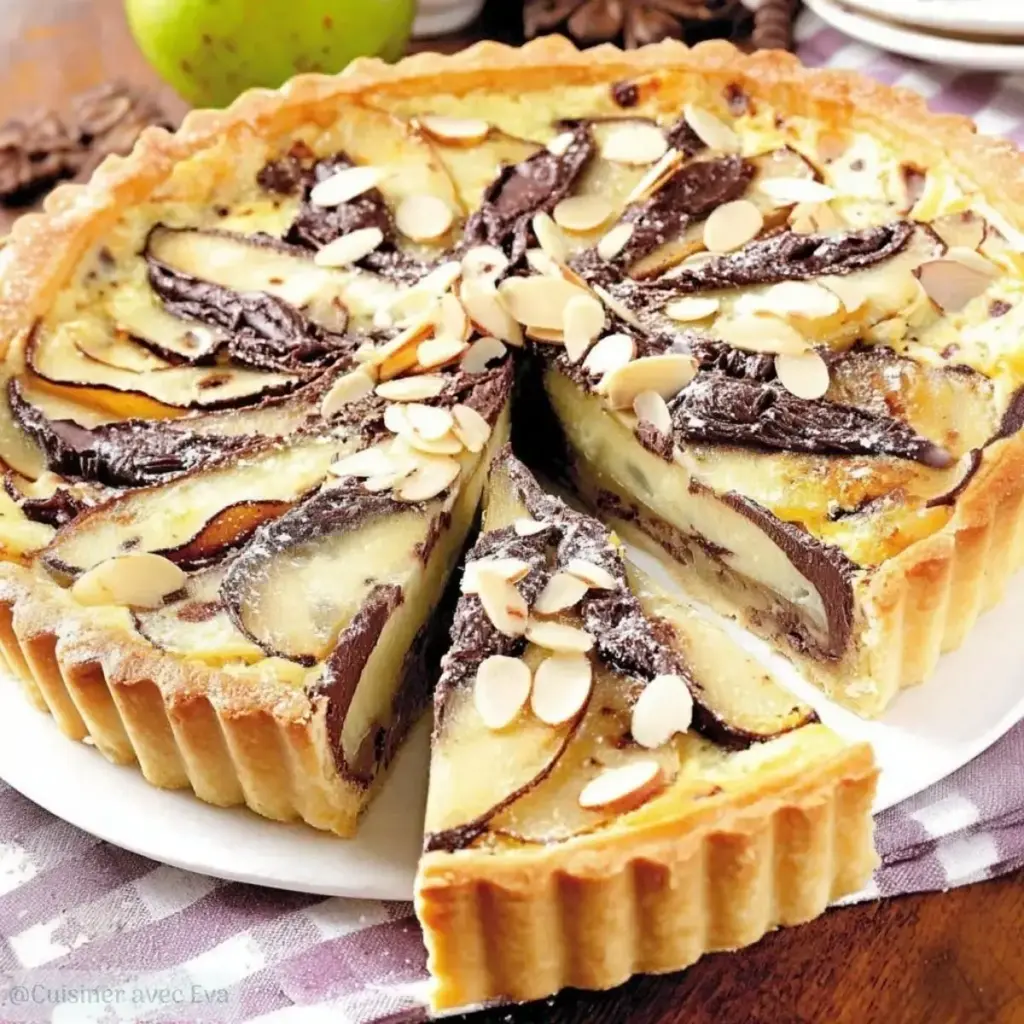 Tarte aux Poires Amandes et Chocolat : un régal irrésistible ! –