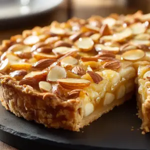 Tarte aux Amandes Effilées et au Miel