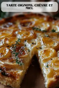 Tarte aux oignons caramélisés et fromage de chèvre