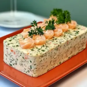 Terrine de Saint-Jacques, Saumon et Crevettes à la Crème Citronnée