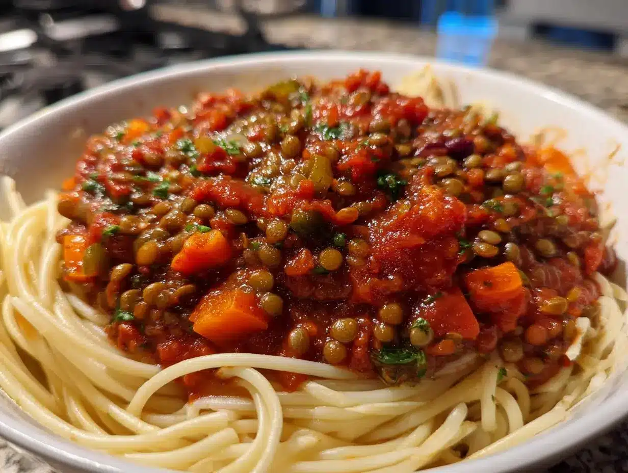 Vegan Lentil Bolognese, 30 min - 2 Vegan Lentil Bolognese